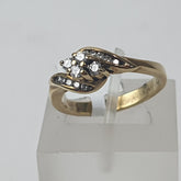 LADIES 9CT DIAMOND RING 3.5GMS Ring Size N / 7 US